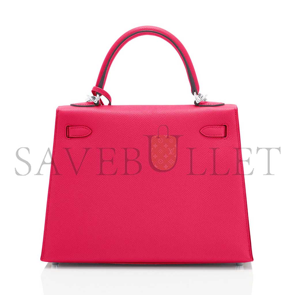 H**mes kelly 28 rose extreme pink epsom sellier bag (28*22*10cm)